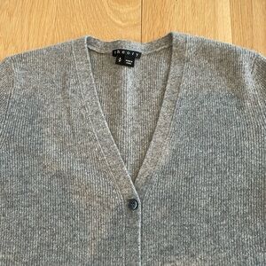 Theory cashmere long cardigan sweater grey S